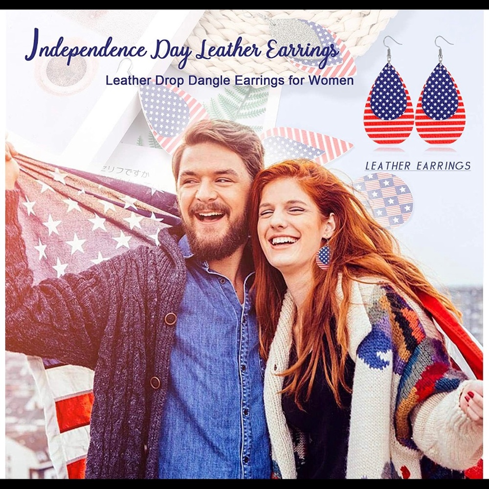 New cute earrings 🇺🇸America!